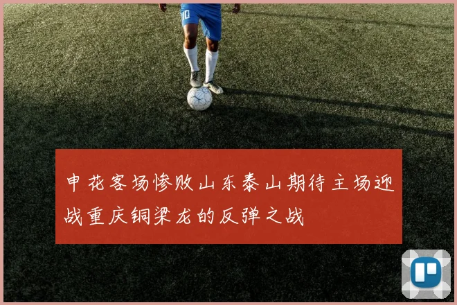 申花客场惨败山东泰山期待主场迎战重庆铜梁龙的反弹之战